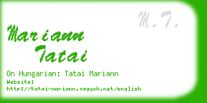 mariann tatai business card